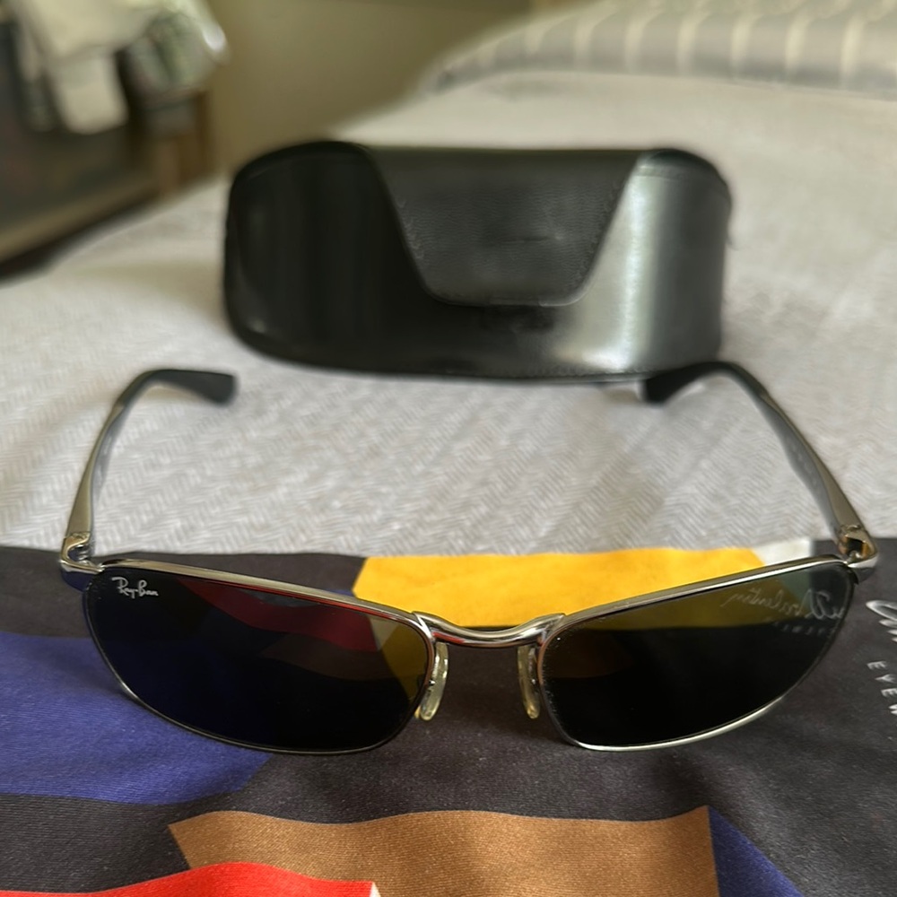 Ray-Ban Black and Silver Sunglasses